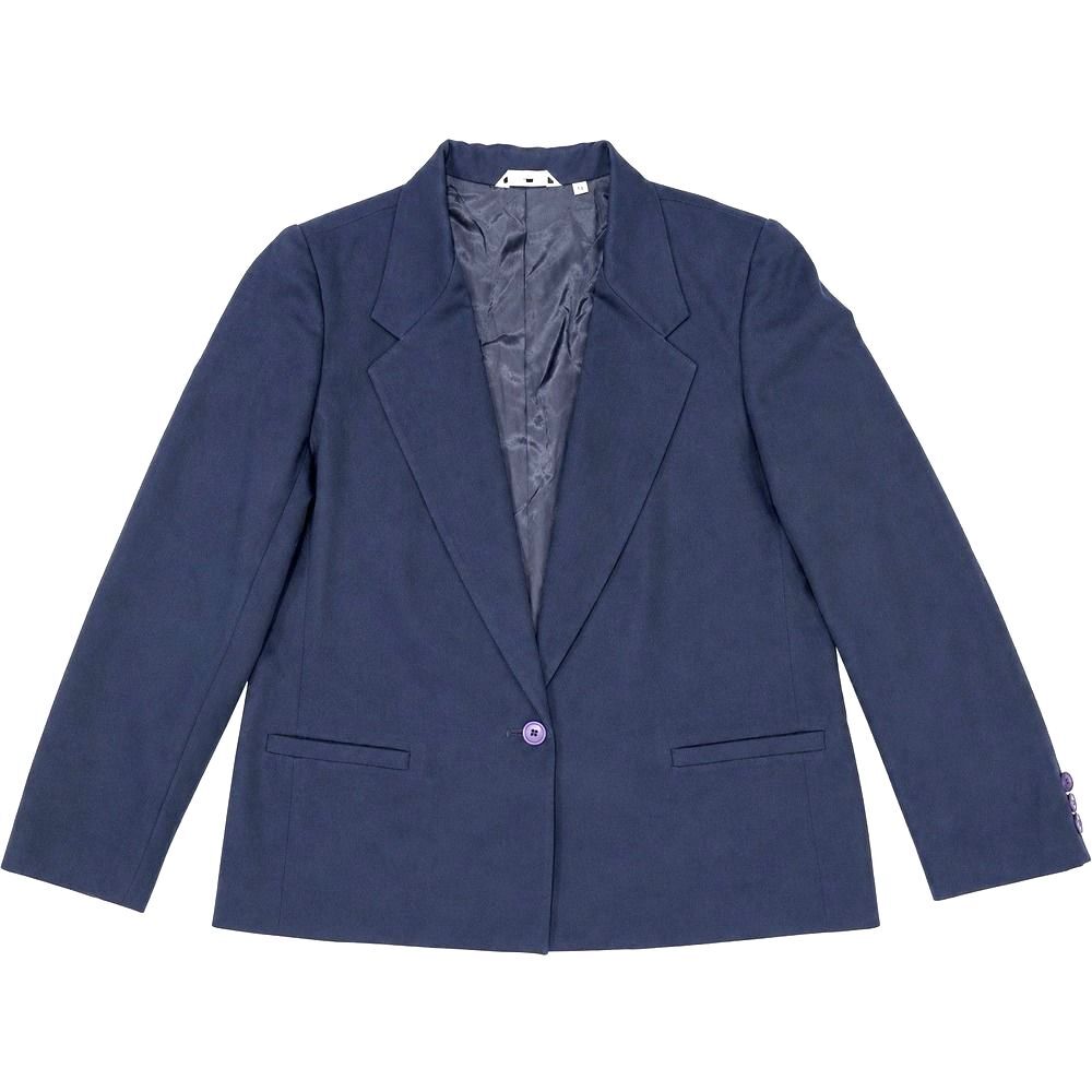Vtg 1970s Navy Blazer Gilmore Trading Corp Womens Sz 14 One Button Notch